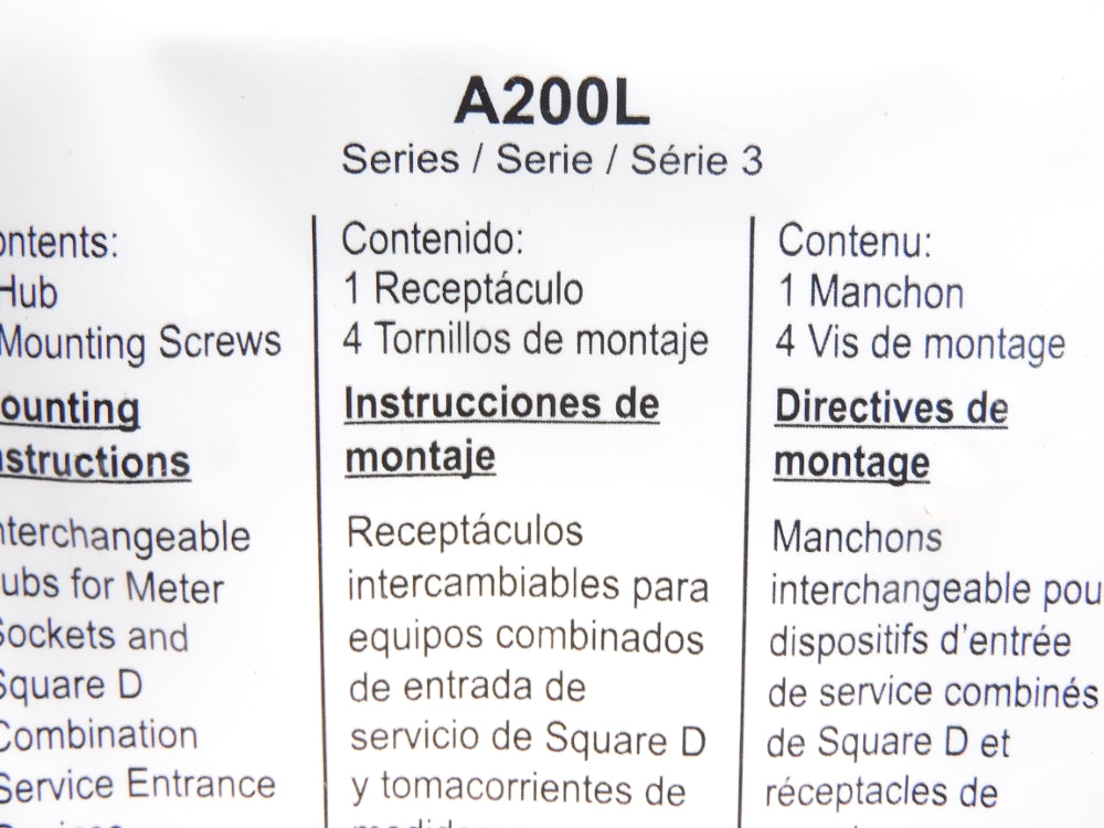SQUARE D A200L SER. 3 NSMP
