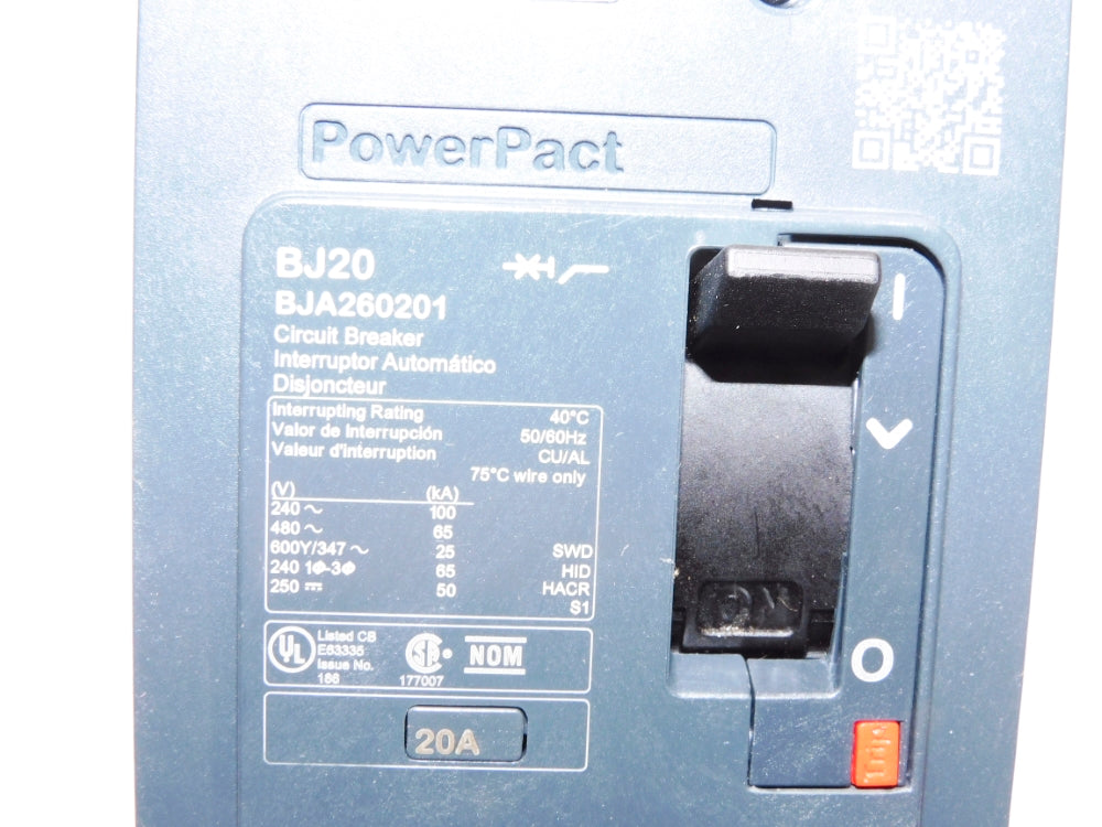 SQUARE D BJA260201 480V 20A NSMP