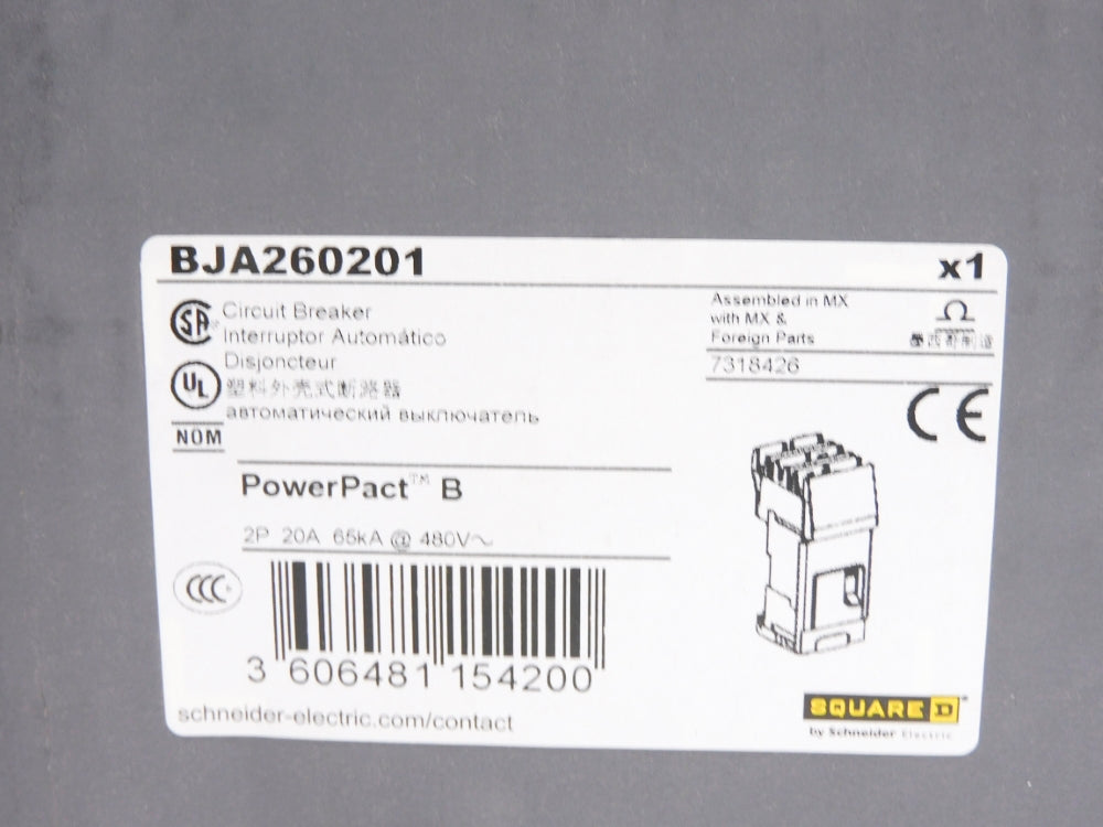 SQUARE D BJA260201 480V 20A NSMP