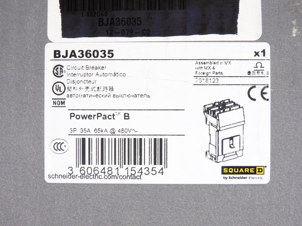SQUARE D BJA36035 480V 35A NSMP