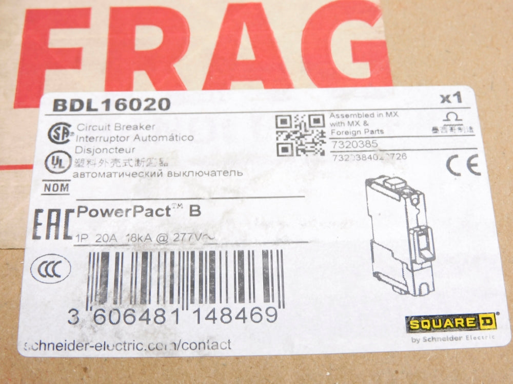 SQUARE D BDL16020 277V 20A  NSMP