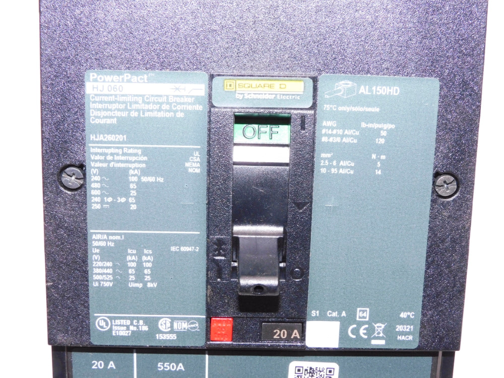 SQUARE D HJA260201 20A 600V NSMP