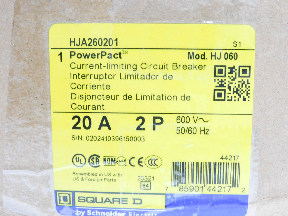 SQUARE D HJA260201 20A 600V NSMP