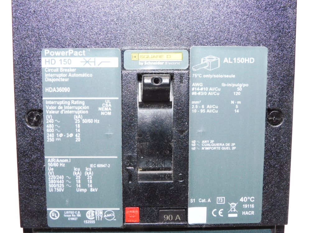 SQUARE D HDA36090 90A 600V NSMP