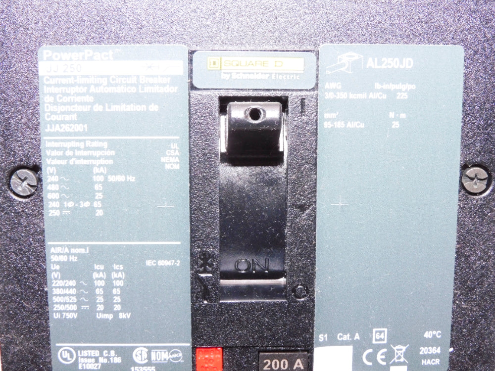 SQUARE D JJA262001 200A 600V NSMP