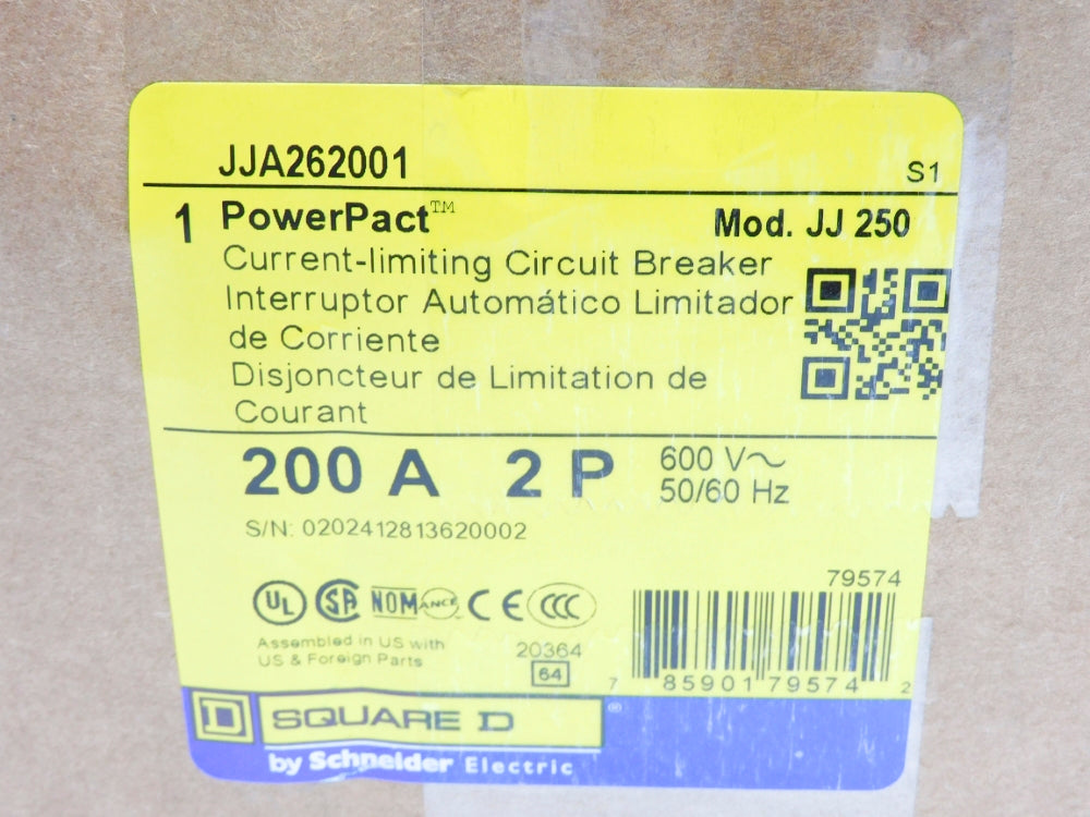 SQUARE D JJA262001 200A 600V NSMP