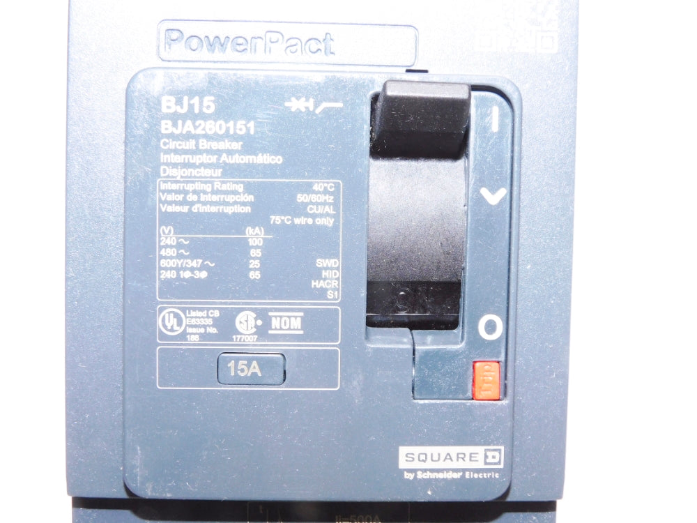 SQUARE D BJA260151 15A 480V NSMP