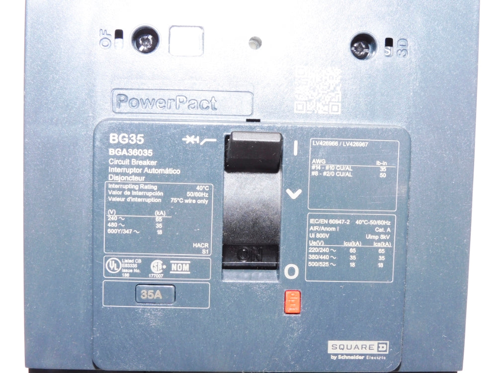 SQUARE D BGA36035 35A 480V NSMP