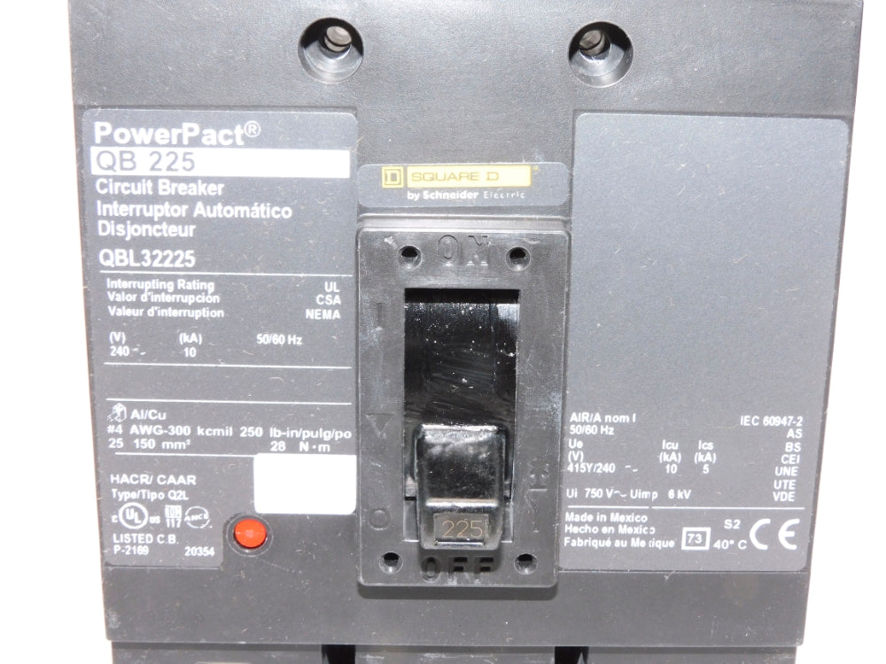 SQUARE D QBL32225 240V 225A NSMP