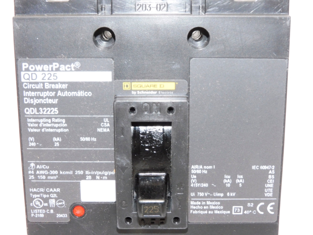 SQUARE D QDL32225 240V 225A NSMP