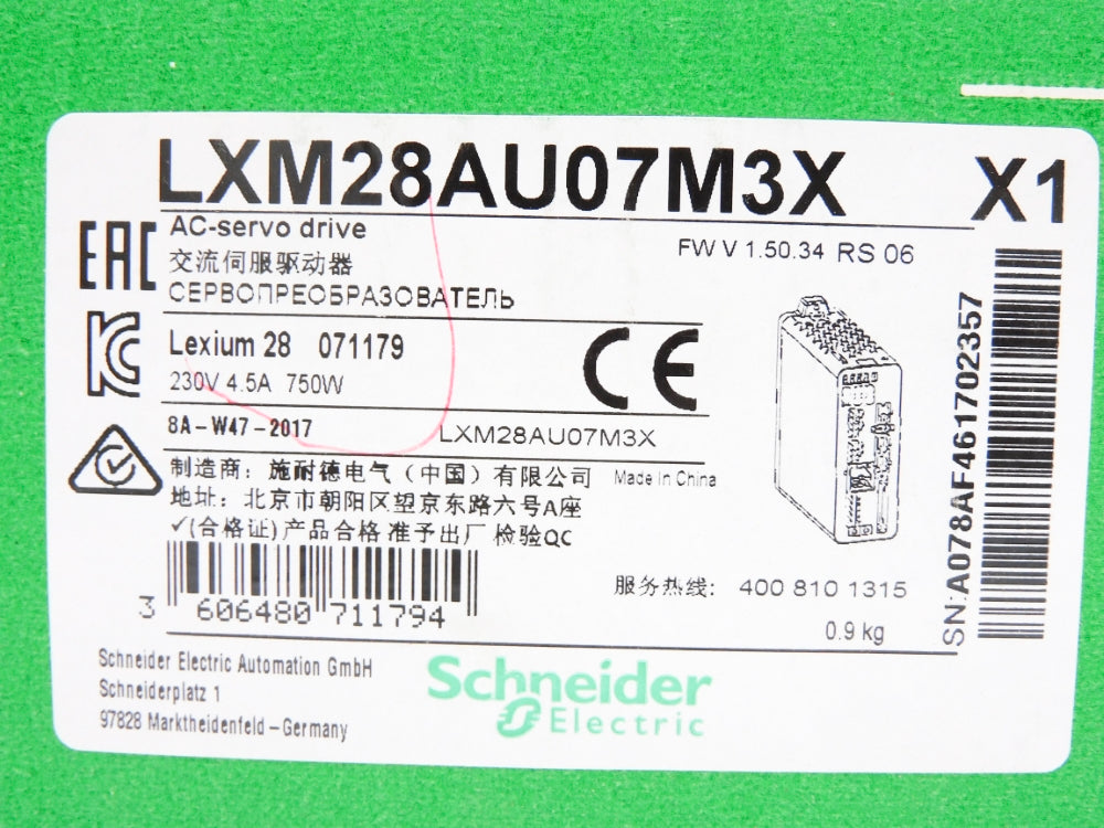 SCHNEIDER ELECTRIC LXM28AU07M3X NSMP