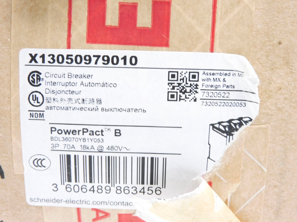 SQUARE D X13050979010 70A 480V NSMP
