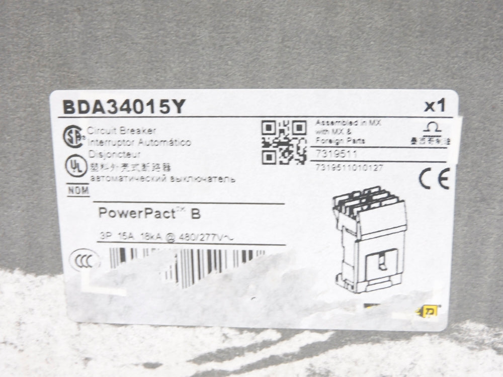 SQUARE D BDA34015Y 277V 15A NSMP