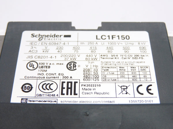 SCHNEIDER ELECTRIC LC1F150G7 127V NSMP