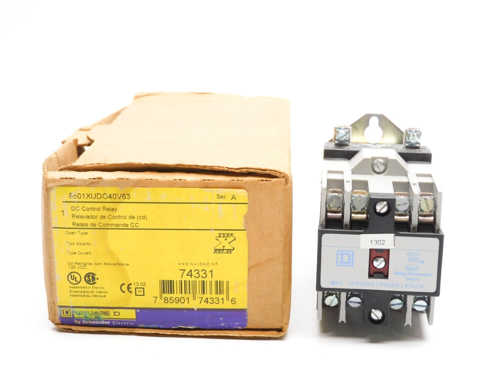 SQUARE D 8501XUDO40V63 SER. A 125VDC NSMP