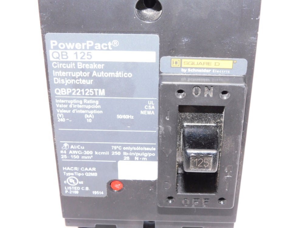 SQUARE D QBP22125TM 240V 125A NSNP