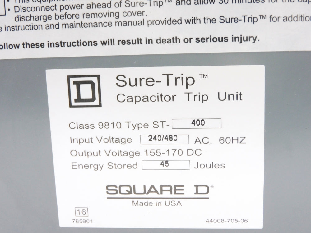 SQUARE D 9810ST400 NSNP