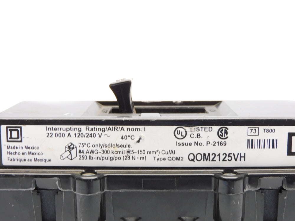 SQUARE D QOM2125VH 120/240V 125A UNMP