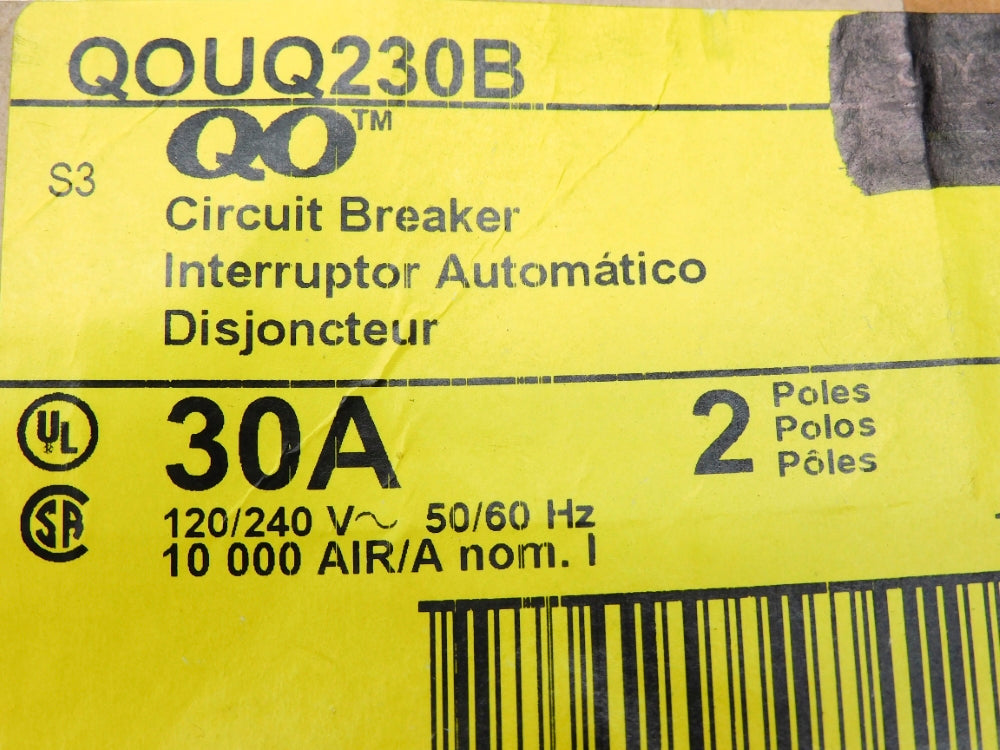 SQUARE D QOUQ230B 30A 120/240V NSNP