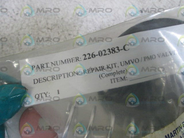MARTIN EQUIPMENT, INC. REPAIR KIT 226-02383-C *NEW IN BAG*