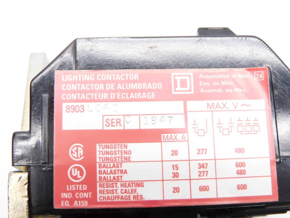 SQUARE D 8903LO40 SER. C 110/120V NSNP