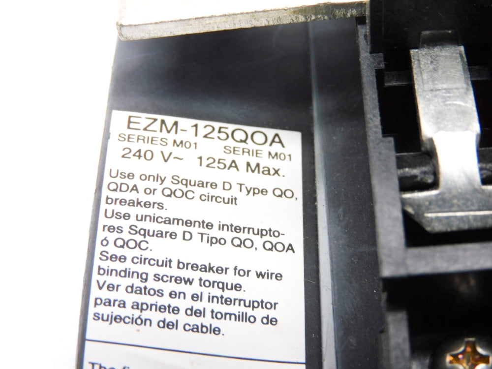 SQUARE D EZM125QOA SER. M01 NSMP