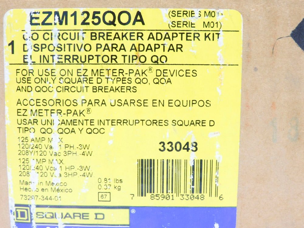 SQUARE D EZM125QOA SER. M01 NSMP