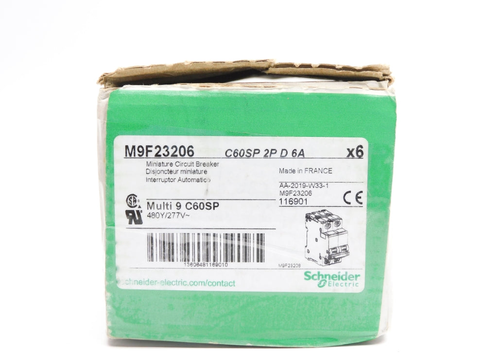 SCHNEIDER ELECTRIC M9F23206 6A 480/277V (PKG OF 6) NSMP