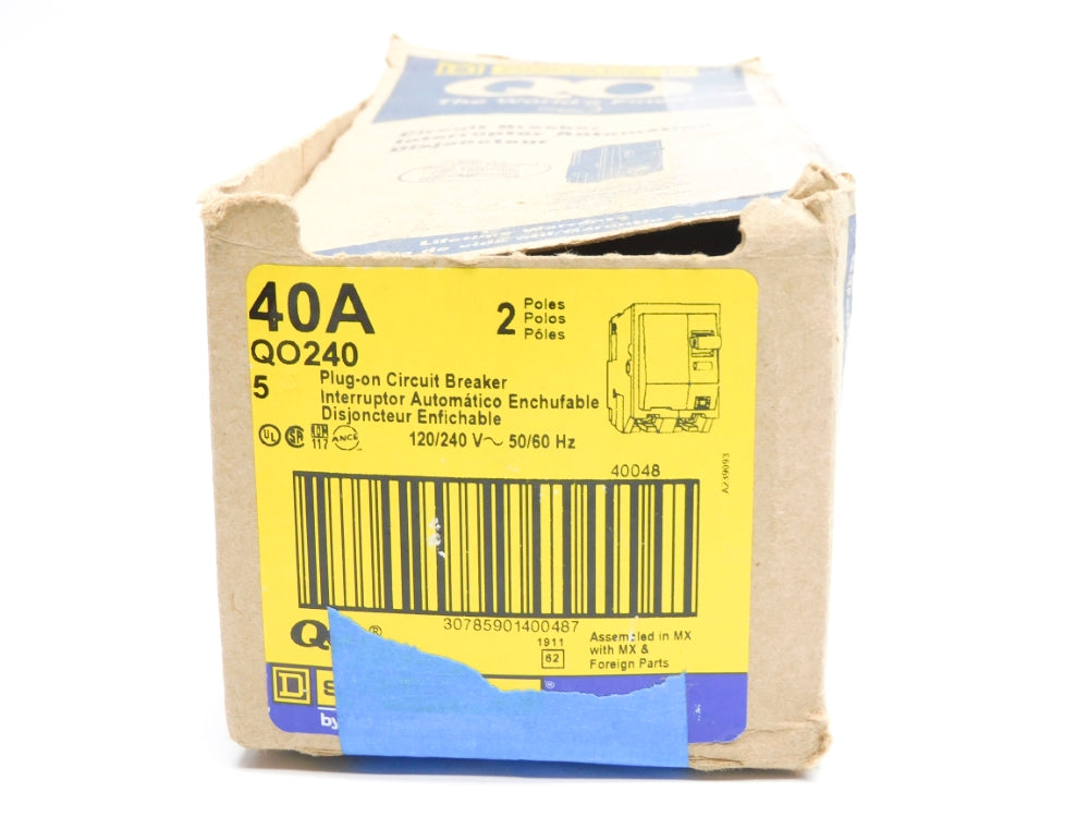 SQUARE D QO240 40A 120/240V (PKG OF 5) NSMP