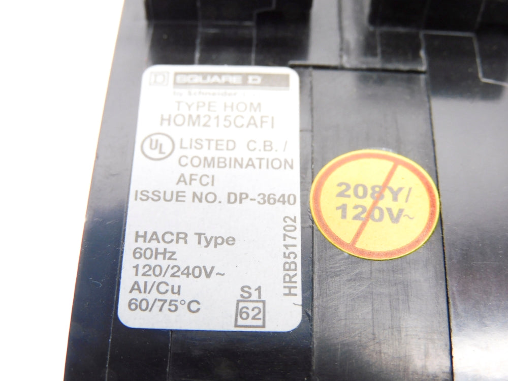 SQUARE D HOM215CAFI 120/240V 15A NSMP