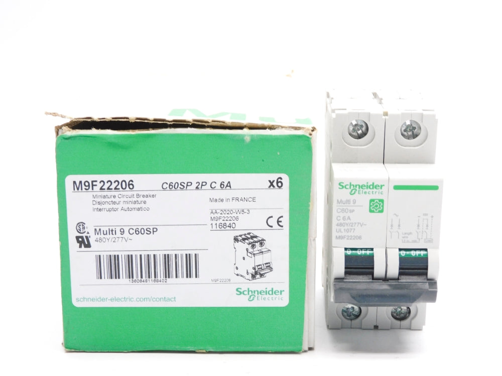SCHNEIDER ELECTRIC M9F22206 6A 480/277V (PKG OF 6) NSMP