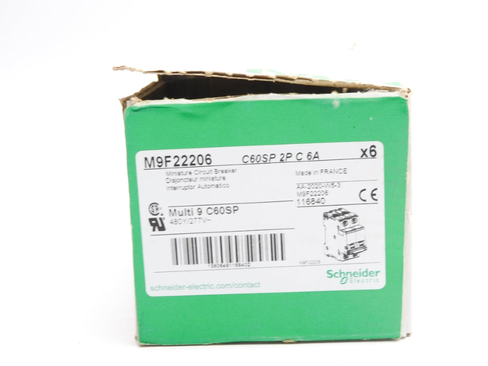 SCHNEIDER ELECTRIC M9F22206 6A 480/277V (PKG OF 6) NSMP