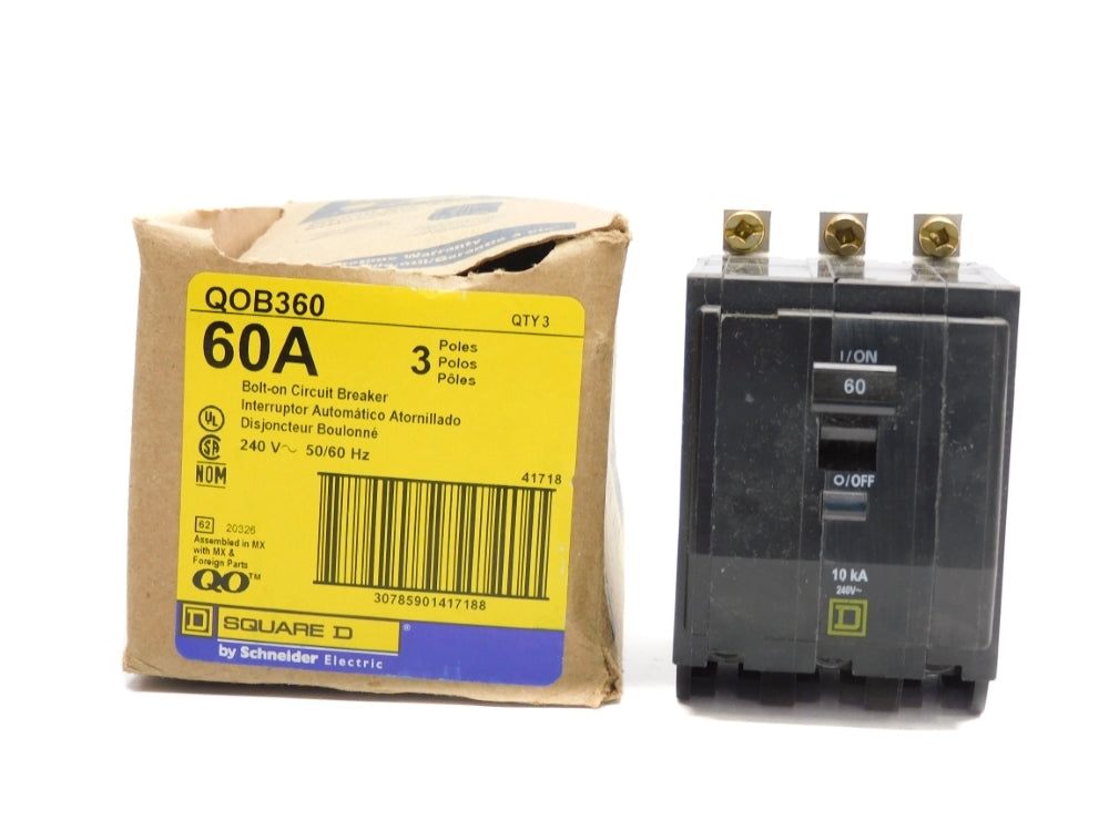 SQUARE D QOB360 60A 240V (PKG OF 3) NSMP