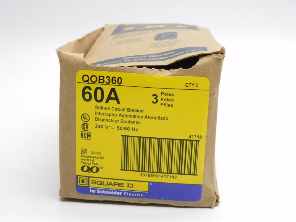 SQUARE D QOB360 60A 240V (PKG OF 3) NSMP