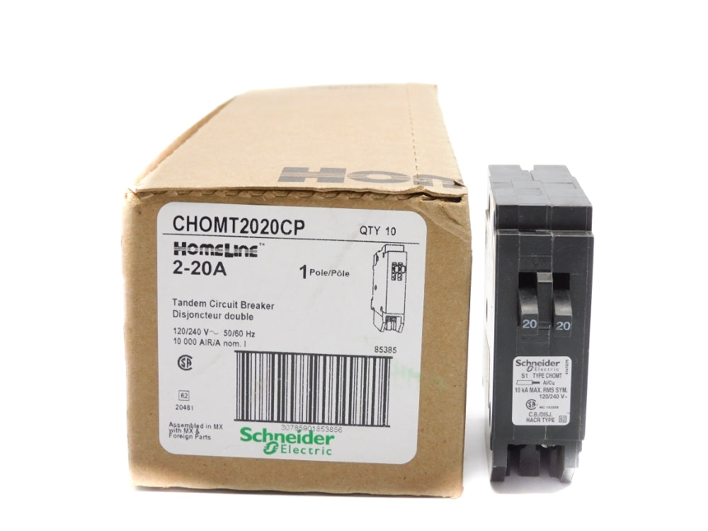 SCHNEIDER ELECTRIC CHOMT2020CP 2-20A 120/240V (PKG OF 10) NSMP