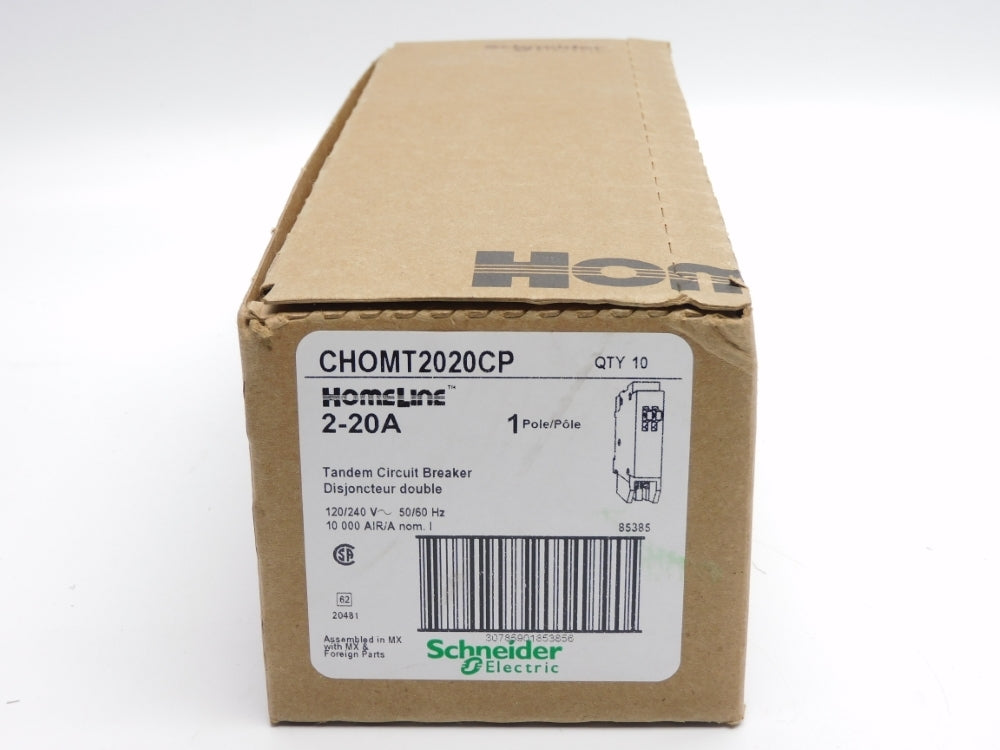 SCHNEIDER ELECTRIC CHOMT2020CP 2-20A 120/240V (PKG OF 10) NSMP
