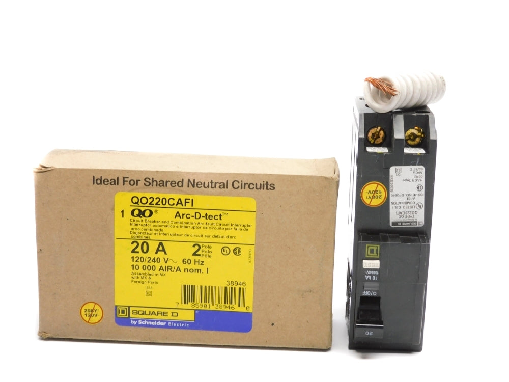 SQUARE D QO220CAFI 20A 120/240V NSMP
