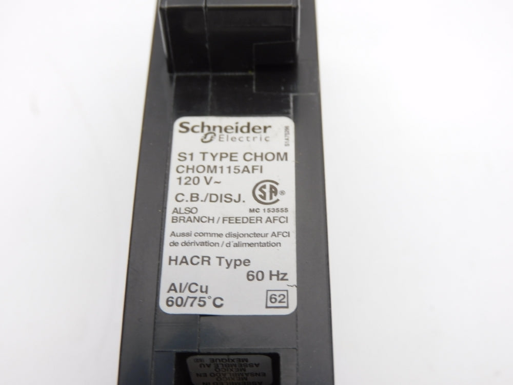 SCHNEIDER ELECTRIC CHOM115AFI 120V 15A NSMP