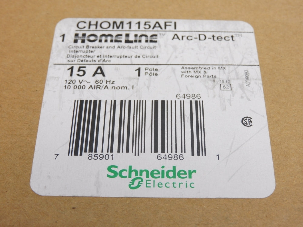 SCHNEIDER ELECTRIC CHOM115AFI 120V 15A NSMP