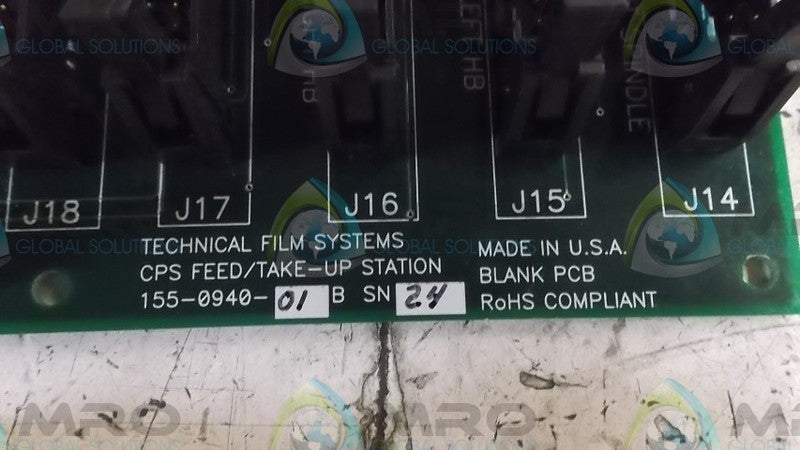 TECHNICAL FILM SYSTEMS 155-0940-01B CIRCUIT BOARD  UNMP