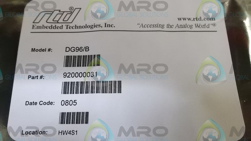 RTD DG48/72/96 CIRCUIT BOARD  NSNP