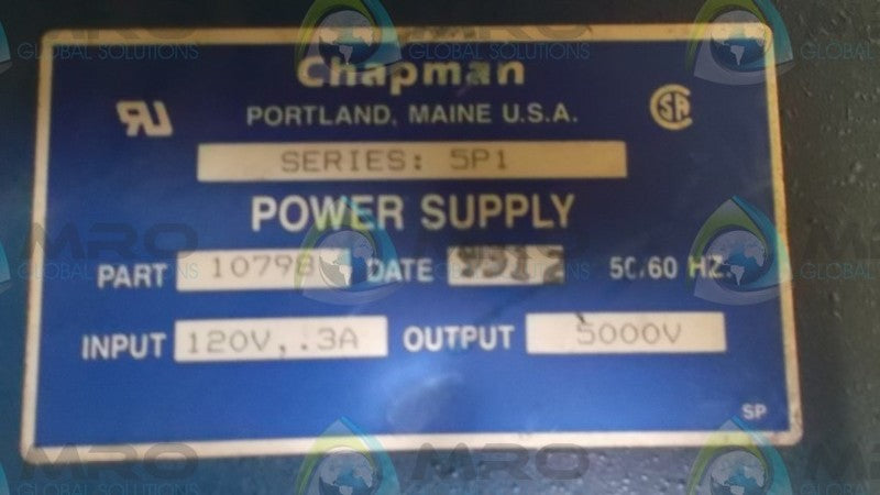 CHAPMAN 10798 POWER SUPPLY  UNMP