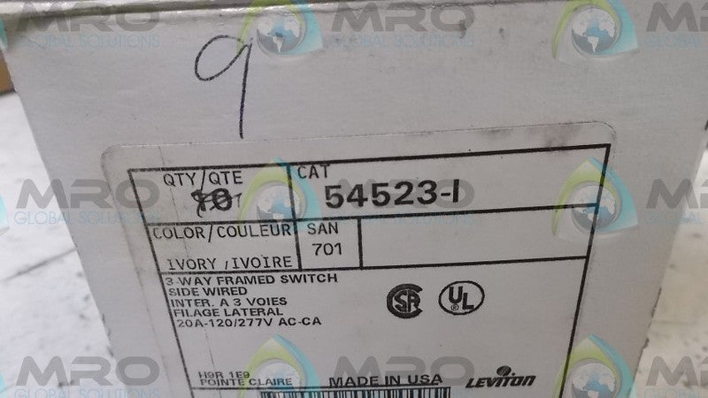 LOT OF 9 LEVITON 54523-I SWITCH  NSMP