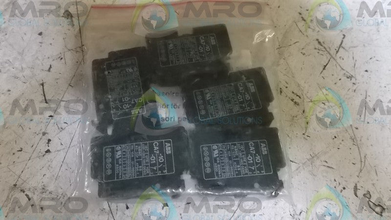 LOT OF 5 ABB CA7-01 AUXILIARY CONTACT * NEW IN FACTORY BAG *