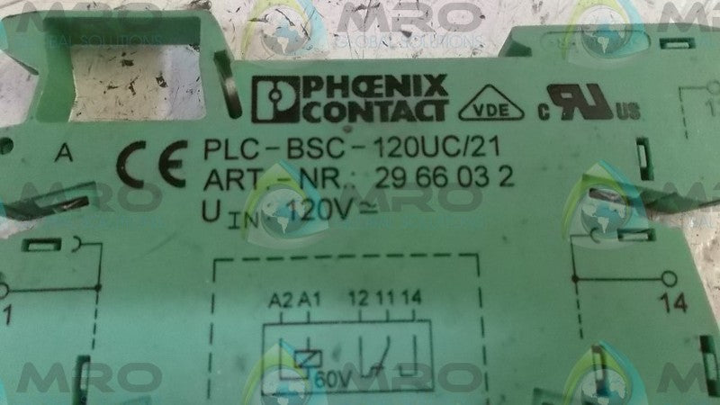 PHOENIX CONTACT PLC-BSC-120UC/21 TERMINAL BLOCK  UNMP