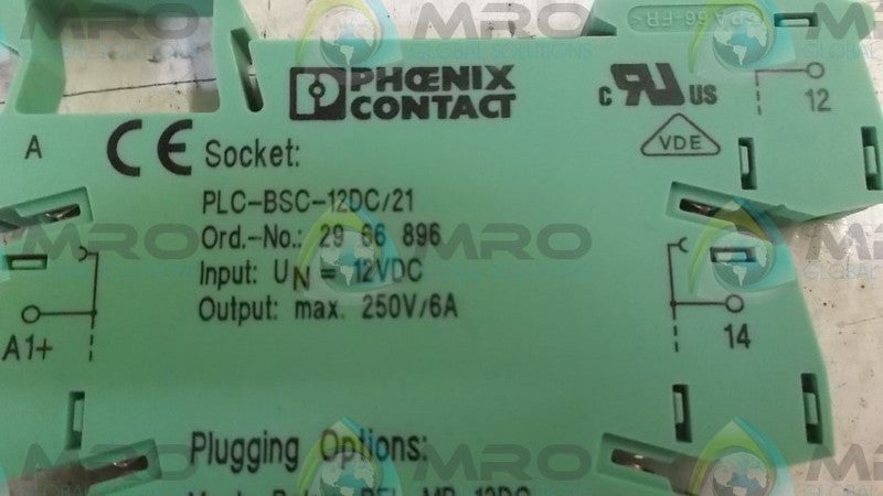 LOT OF 4 PHOENIX CONTACT PLC-BSC-12DC/21 TERMINAL BLOCK *NEW NO BOX*