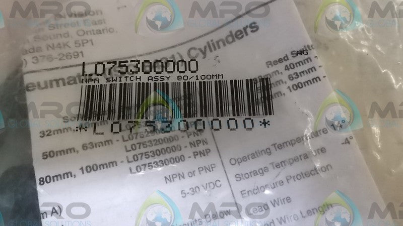 PARKER L075300000 SWITCH  NSMP