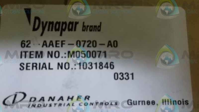 DANAHER 62-AA-EF-0720-A0 ENCODER  NSMP