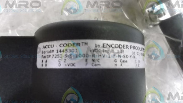 ACCU-CODER 725I-S-S-1000-R-HV-1-F-N-SX-Y-N ENCODER  NSMP