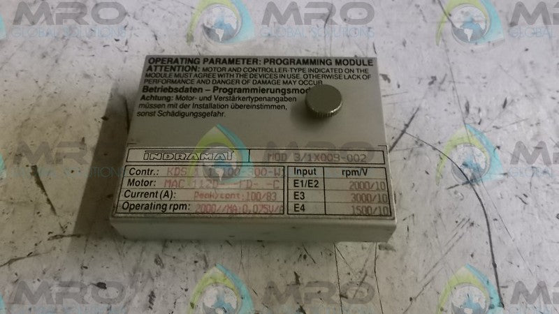 INDRAMAT MOD3/1X009-002 PROGRAMMING MODULE  UNMP